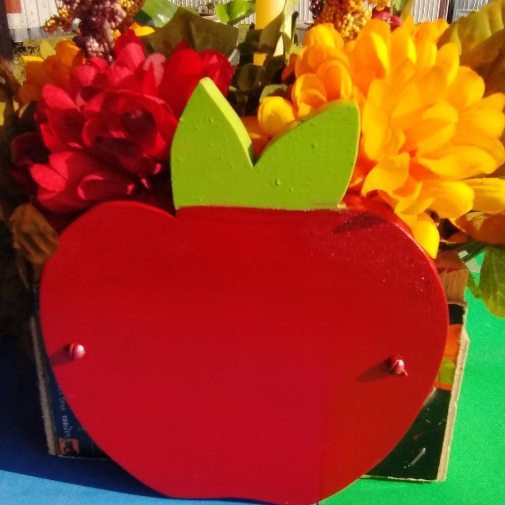 Hand Crafted Floral Table Centerpiece Apple Fall Artificial Flower Arrangement